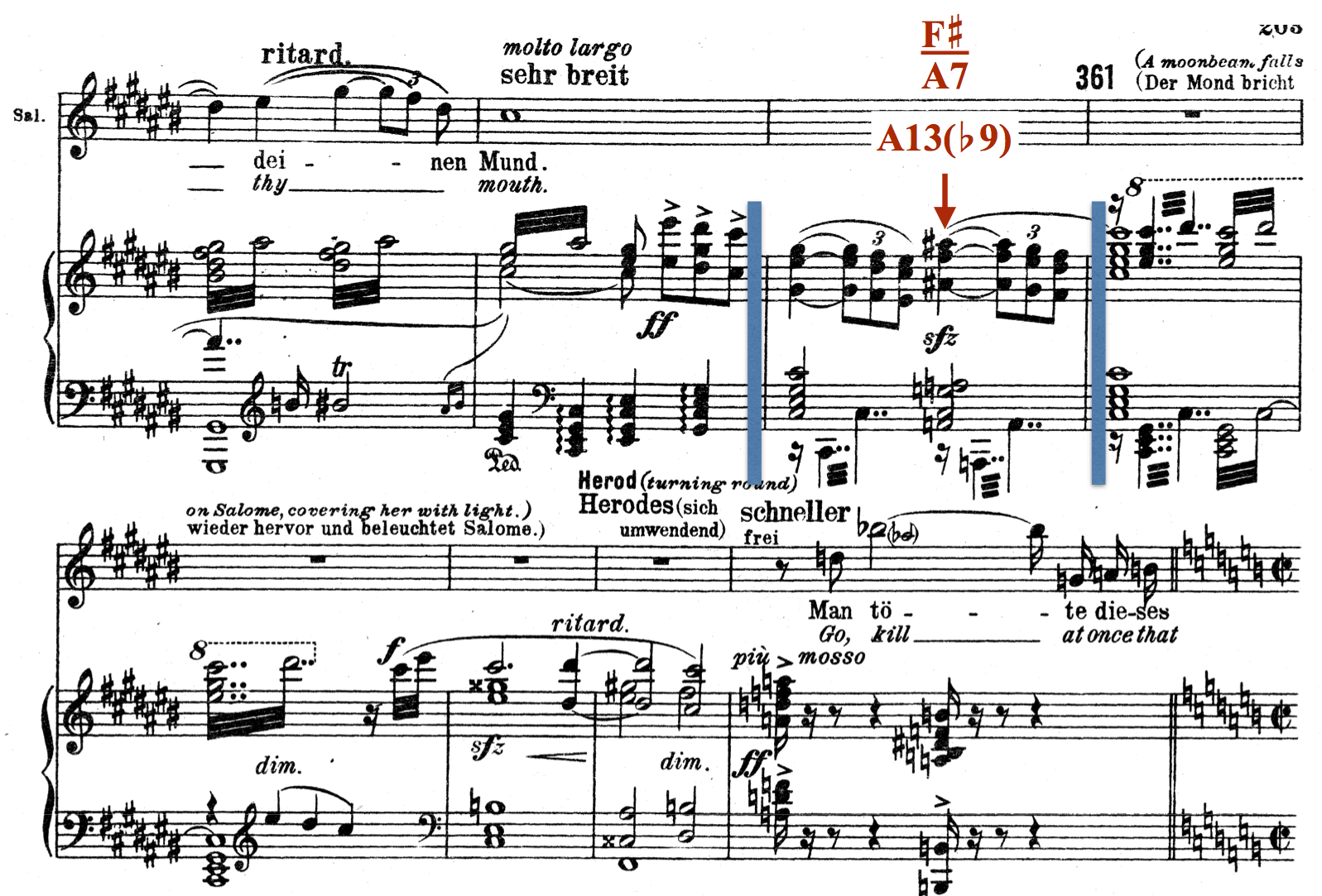 Upper-structure chord in Richard Strauss, Salome.